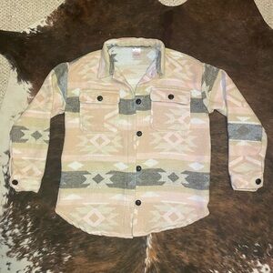 Tribal Pattern Button-Up Shirt